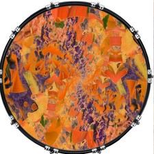 20" Custom Bass Kick Drum Front Head Graphical Colorful 10