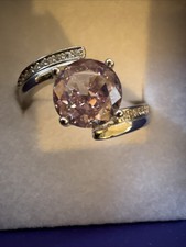 Size 10 Sterling Silver Ring Alexandrite Ice CZ And White Frost CZ