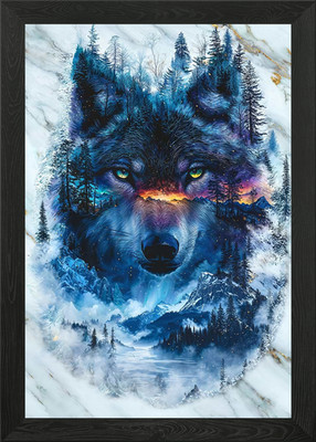Aurora's Wolf Framed Wall Art Poster Canvas Print Picture