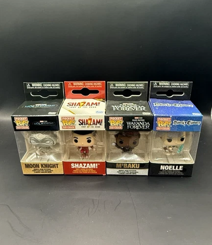 Funko Keychain Moon Knight Shazam M'Baku Noelle | Marvel | DC | Black Clover