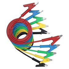 5pcs Alligator Clips Electrical Test Leads Dual Ended Crocodile Wire Cable wi...