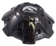 Fuel Wheels Black Gloss Center Cap with Black Rivets Set of Four 4  1001-6...
