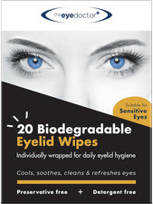 20 x Single use Eyelid Wipes Suitable for Sensitive Eyes, Dry Eyes, Blepharitis