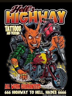 HELLS HIGHWAY 666  POSTER 11X17 in.