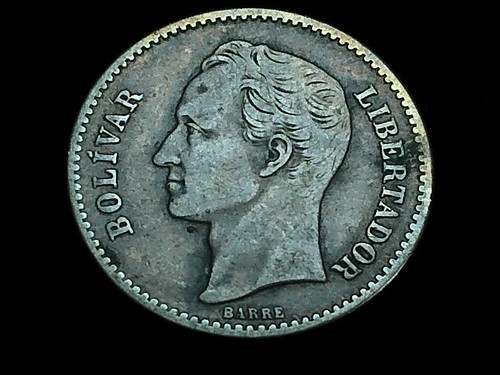 1929 Silver Bolivar - Venezuela