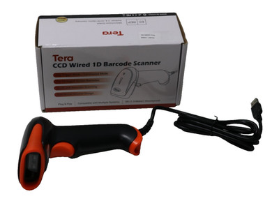 Tera 2500C Pro 1D Linear Barcode-Scanner mit USB-Kabel, Hand Barcode-Lesegerät