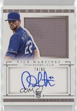 2014 Panini National Treasures Rookie Silhouette 74/99 Nick Martinez Auto 12x6