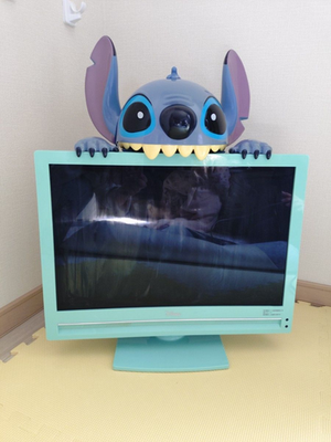スティッチテレビ Disney Lilo & Stitch Digital TV Vintage Working Japanese RARE 20v