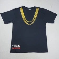 2 Chainz Based On A T.R.U. Story T-Shirt Men's Large Black Double-Sided Rap Tee
