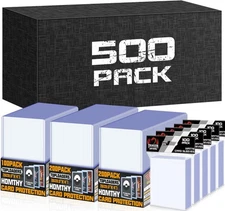 1000 PCS TopLoaders Card Sleeves for Trading Card, 3" x 4" Hard Plastic Baseb...