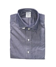 128 BROOKS BROTHERS - Blue Stripe NON-IRON REGENT Shirt - 16 - 35