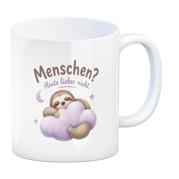 Kaffeebecher Faultier - Kaffeetasse FüR Morgenmuffel Tasse Mit Spruch: Menschen-image