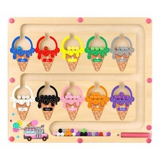 Magnetic Color and Number Maze,Montessori Toy for 2-5 Years Old Girls,Wooden ...