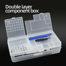Transparent Plastic Storage Box for Electronic Components Screws & Small Tools