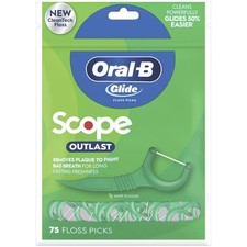 Oral-B Glide Complete Floss Picks, Dental 75 Count Pack of 1 , Nothing