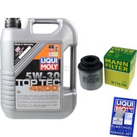 Mann Inspektionspaket 5L Liqui Moly Top Tec 5W-30 FüR VW Polo 1.2 TSI 1.4 GTI