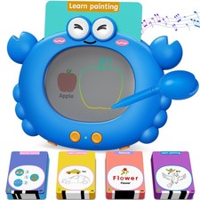 Talking Flash Cards,Kids Toddler Cards with 224 Pages,Writing, 1, Blue