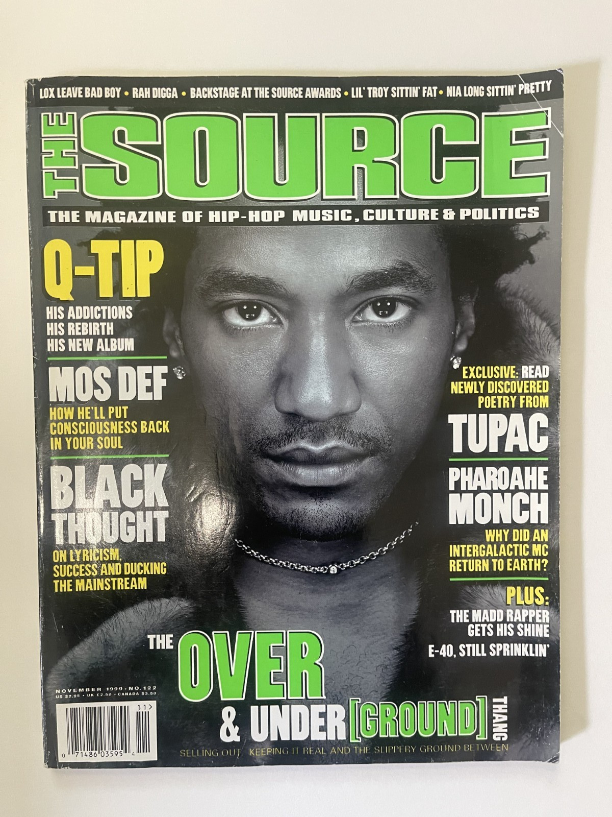 Rare The Source Magazine November 1999 Q Tip