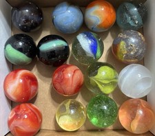 Vintage Lot Of Large Marbles 16