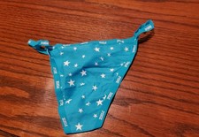 NEW Victoria's Secret PINK X-LOW v-string THONG PANTIES COTTON STAR 370940 4Q3 L