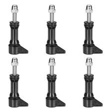6 Pcs Aluminum Thumbscrew, Long Thumbscrew with Cap One-Side with Nut, Black