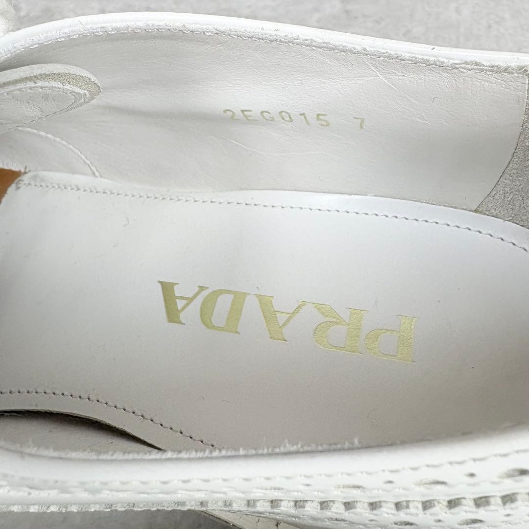 PRADA Platform Wingtip Leather Shoes, Size 7, Men's, From Japan, y9741 thumbnail 9
