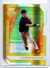 2021 Panini Elite Extra Edition Cooper Bowman Gold Diecut #'d 06/10 Yankees #122