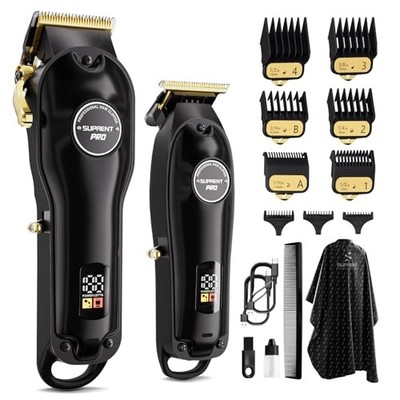  Professional Hair Clippers for Men, Cordless Hair Cutting Kit, Black Gold