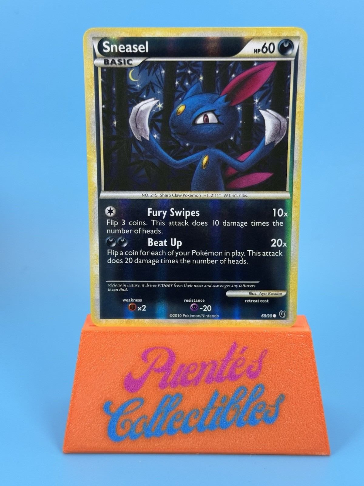 Pokemon TCG Sneasel 68/90 HGSS Undaunted Reverse Holo LP