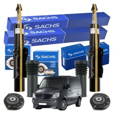 2x SACHS Stossdämpfer + Service-Kit + Domlager Vorne für MERCEDES SPRINTER 906