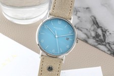 Bruno Söhnle Glashütte Rondo Hellblau Stahl Herrenuhr Medium Ref. 17-13105-323 