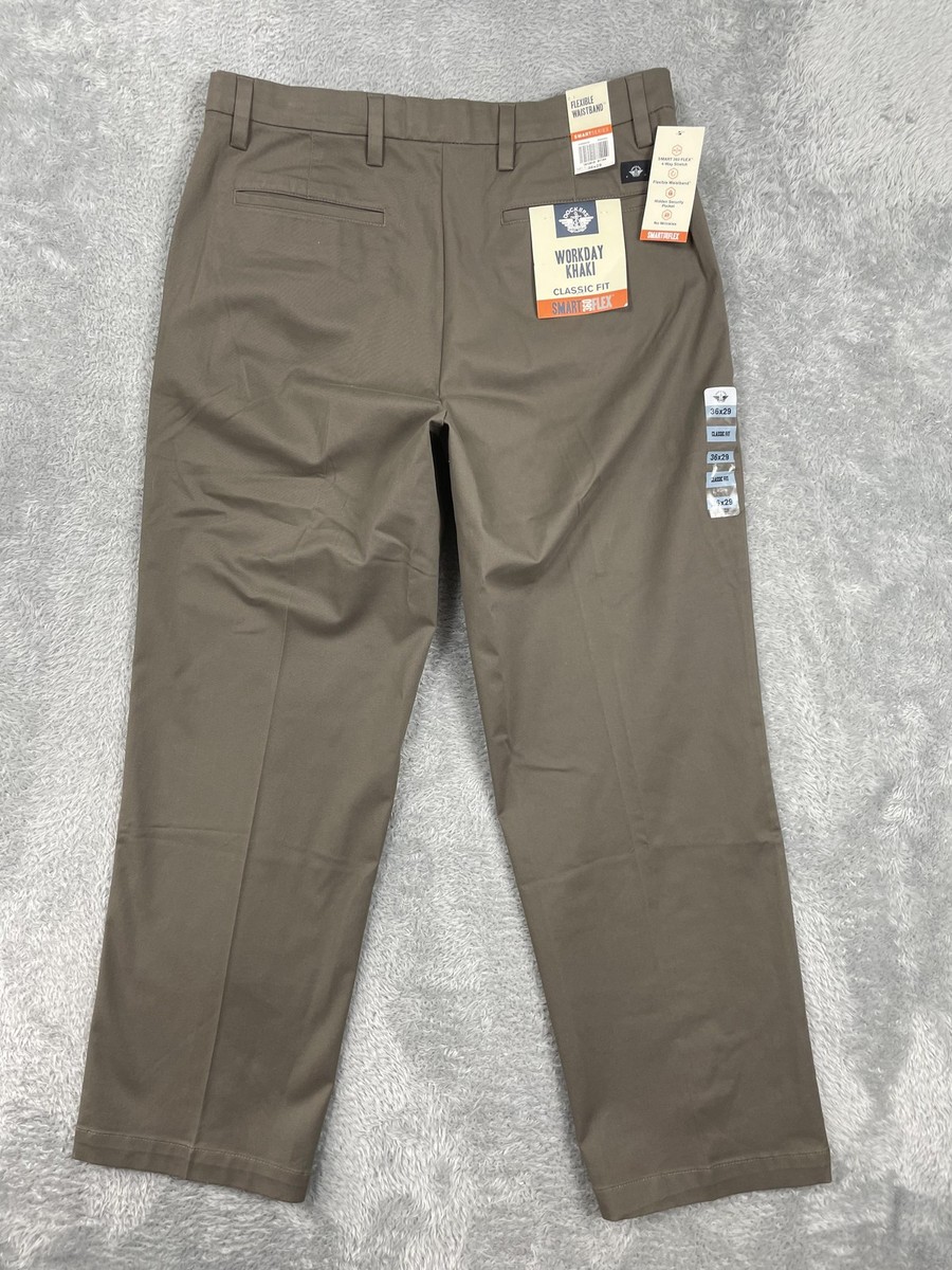DOCKERS khakis made in usa 36×30 リネンパンツ Dockers Pants Mens 36x29 Brown Workday Khaki Classic Fit Smart 360