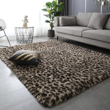 Aexpath Rugs Living Room, Beige Leopard 120x160 cm, Print 