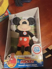 Disney Just Play Singing Mickey Mouse Plush Toy 12in Junior Musical Hot Dog Song