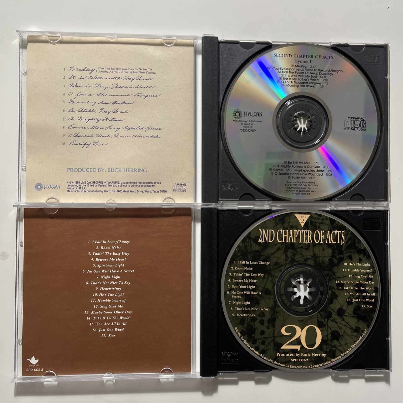 4 CD LOT 2ND CHAPTER OF ACTS - 20 DISC 1 DISC 2 HYMNS HYMNS II | eBay