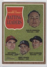 2011 Heritage Chrome League Leaders Carlos Gonzalez Joey Votto Omar Infante 0g4