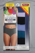 Fruit of the Loom Womens 6 Pk Size 5 Stretch Seamless Low-Rise Briefs