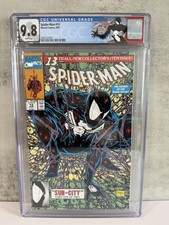 SPIDERMAN #13 CGC 9.8 NM/MT Newsstand Black Costume Homage 1 TODD MCFARLANE 1991