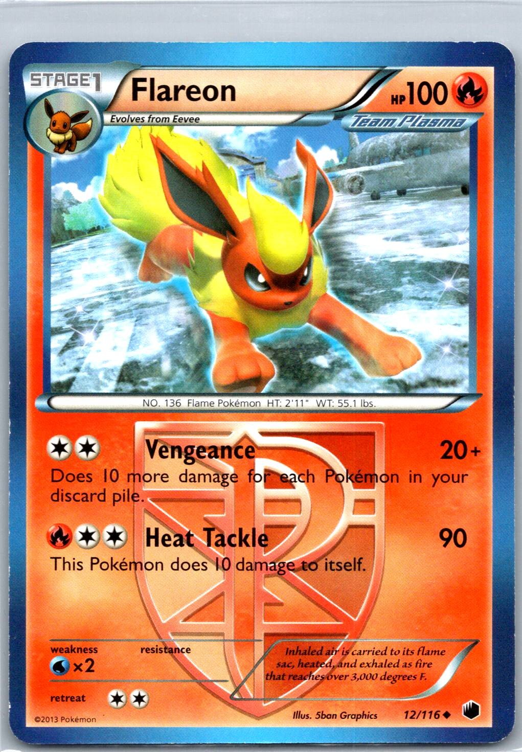 Flareon (Team Plasma) Uncommon Plasma Freeze 12/116 LP
