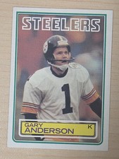 1983 Topps Football Gary Anderson Rookie Card #356 Pittsburgh Steelers EX+. rookie card picture