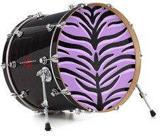Vinyl Decal Skin for 20" Bass Kick Drum Head Purple Tiger