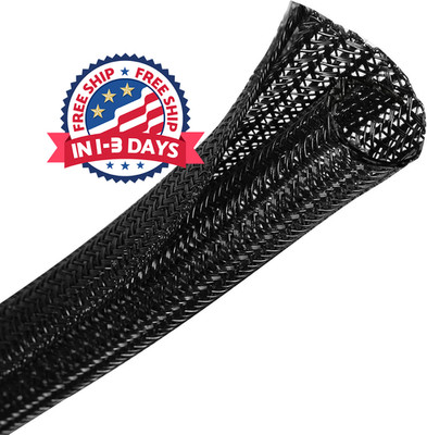 Funda protectora para cables trenzados de 25 pies y 1/2 pulgada