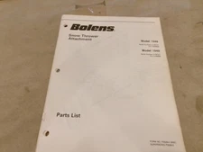 BOLENS SNOW THROWER ATTACHMENT MODELS 1948, 1949 PARTS LIST