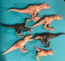 6 Dinosaur Toys Jurassic World / Mattel Mixed Lot Large Size With Sound