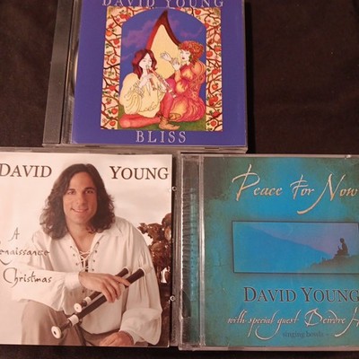 DAVID YOUNG 2 CD Lot PEACEE FOR NOW -BLISS CELESTIAL WINDS