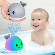 Whale Bath Toy Sprinkler, Light Up Bath Toys for Kids Ages 1-3 Babies 6-12-18 Mo