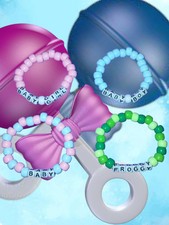 Set of 4 Kandi Singles Bracelets Little Space Baby Inspired Handmade OOAK