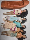 Vintage Lot Of  5 1990s Mattel Pocahontas Barbie Dolls Boat Dresses Accessories