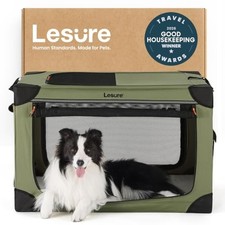 Lesure Today Show Soft Collapsible Dog Crates for Large Dogs, 36in Green