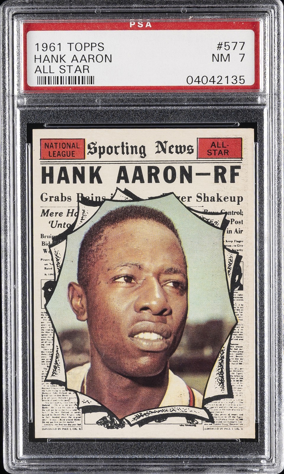 1961 TOPPS AS #577 HANK AARON PSA 7